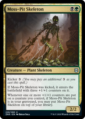 Moss-Pit Skeleton FOIL Zendikar Rising NM Black Green
