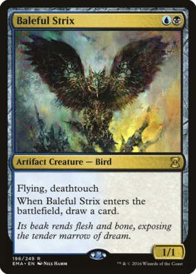 mtg Baleful Strix プレイマット Baleful Strix Playmat - Original Magic Art