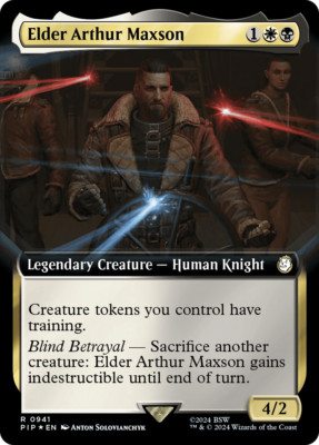 Elder Arthur Maxson (Extended Art) (Surge Foil) [Fallout] MTG