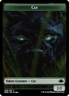 CAT TOKEN (#08/14) x4 mtg EX/NM Dominaria Remastered