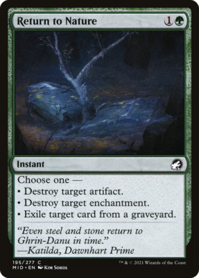 x1 Return to Nature MID MTG 195/277 COMMON M/NM 1x