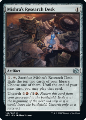 x1 Mishra's Research Desk BRO MTG 162/287 UNCOMMON M/NM 1x