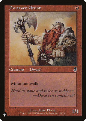 Dwarven Grunt [The List] Magic MTG