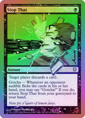 Stop That FOIL Unhinged PLD Black Common MAGIC THE GATHERING