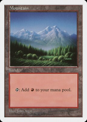 Mountain (B) 5th Edition PLD Basic Land MAGIC THE GATHERING