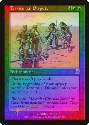 Territorial Dispute FOIL Mercadian Masques NM Red Rare MAGIC MTG CARD ABUGames