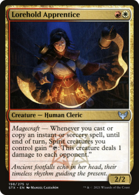 x4 Lorehold Apprentice STX MTG 198/275 UNCOMMON M/NM 4x