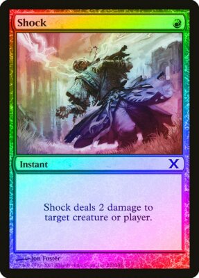 Shock FOIL 10th Edition HEAVILY PLD Red Common MAGIC THE