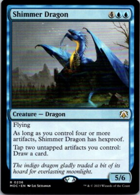 Magic the Gathering Shimmer Dragon March of the Machine Commander MTG