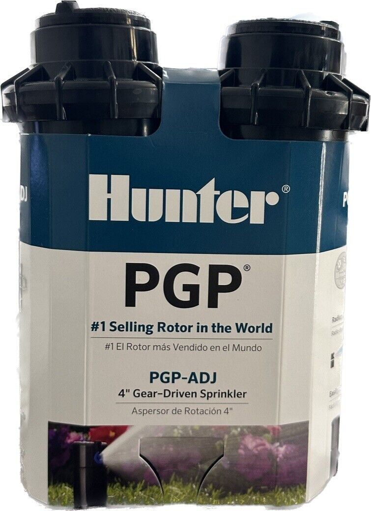 (2)Hunter PGP-ADJ 4" Gear Dirven Rotor Sprinkler Heads Pack 