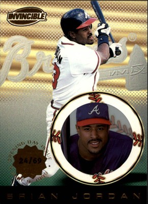 1999 Pacific Invincible Opening Day #14 Brian Jordan /69