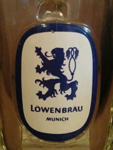 Lowenbrau Munich Heavy Glass Beer Mug Stein