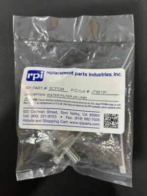 RPI Water Filter (in-line) for Statim 900, 2000, 5000, G4 5000, G4 2000