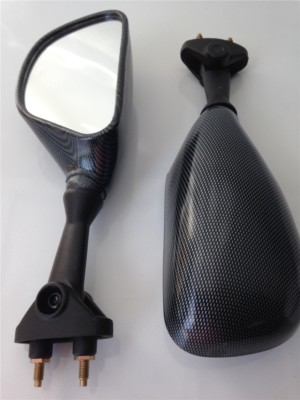 Carbon Fiber Racing Mirrors For 2003-2004 Kawasaki ZX-6RR ZX-6R 636