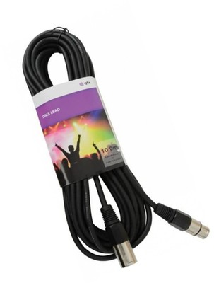 Professional DMX Lighting Leads | XLR Plug to Socket | 10.0m