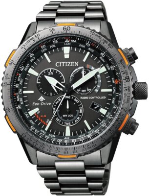 Pre-owned Citizen Cb5007-51h Promaster Sky Eco-drive Radio Direct Flight 45.9mm Men Watch