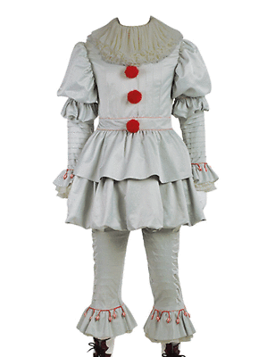 Pennywise Cosplay Costume The Clown Halloween Outfit Suit Women, men, adults, US