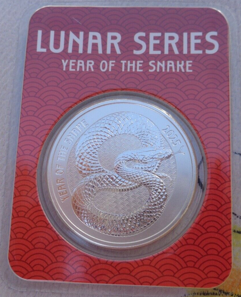1 oz. 2025 Year of the SNAKE Lunar Calendar round .999 fine