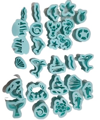Ocean  Animal Polymer Clay Cutters,  Set Of 28 Pieces.  New.