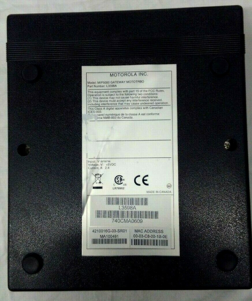 Motorola MIP5000 L3598A MotoTRBO Gateway TESTED with interface cables
