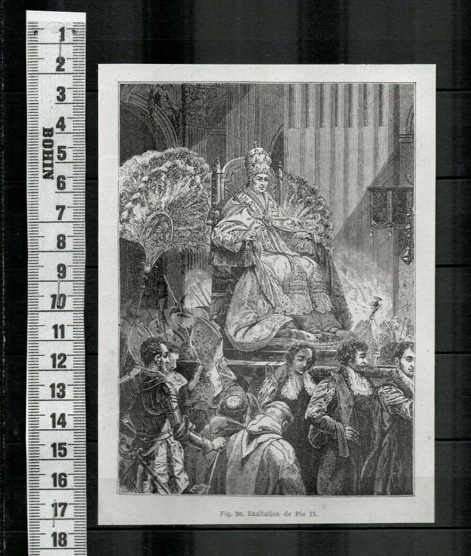 G39 / Gravure 1873 /  Exaltation De Pie Ix