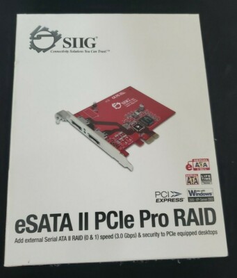 SIIG eSATA II PICe Pro RAID CONTROLLER (SC-SAE312-S1) - NEW