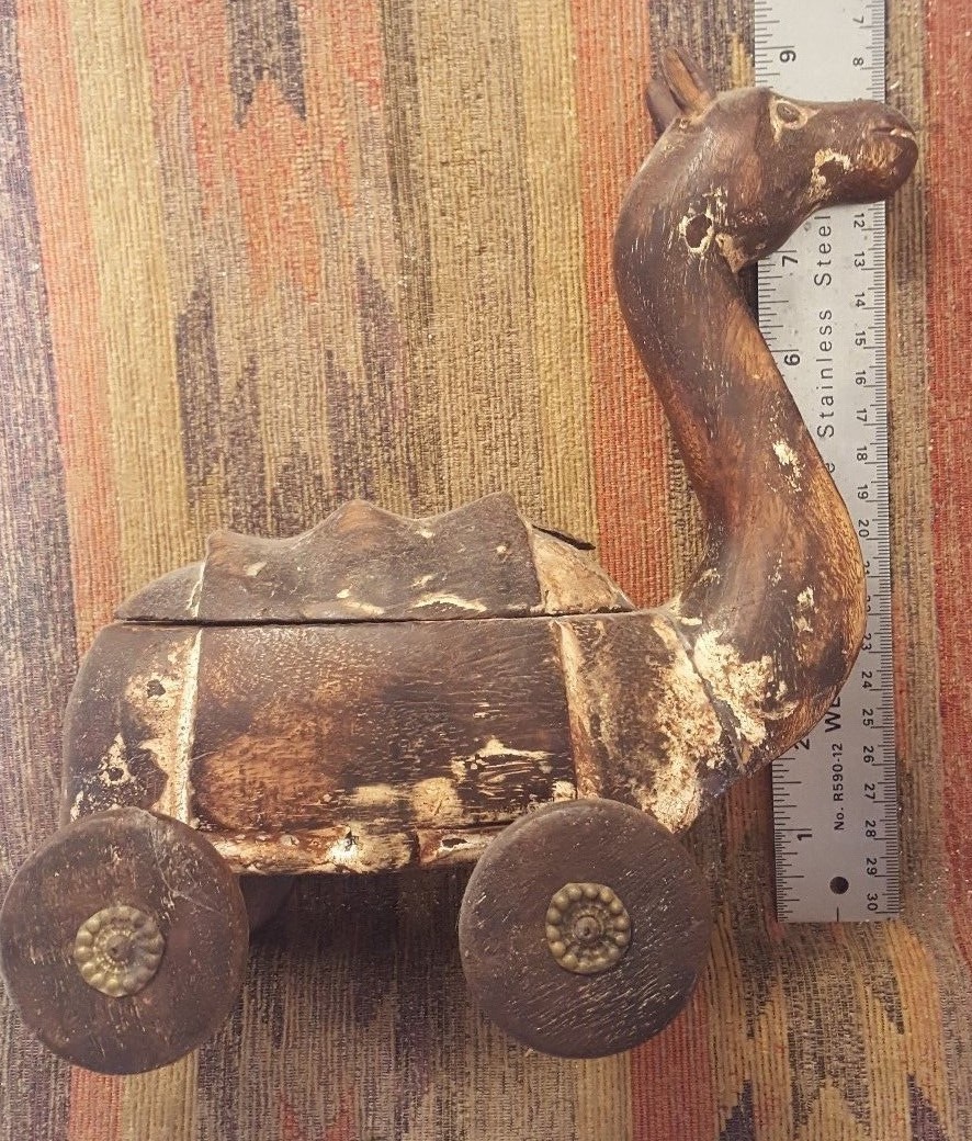 Antique Wooded Horse Pull Toy