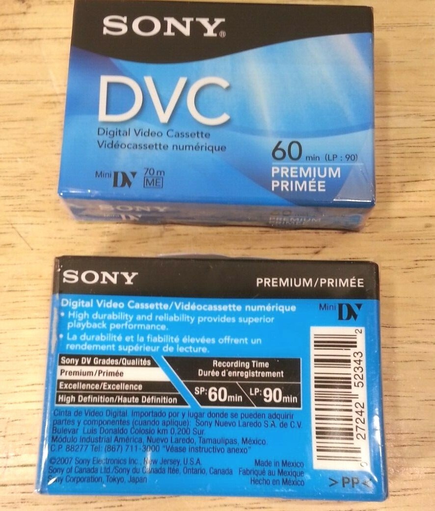 DVC 60 Tape - LOT of 6 - SONY - Panasonic - NEW - Factory Sealed