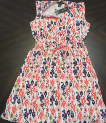 NWT Robert Louis Coral Combo Print Dress size S