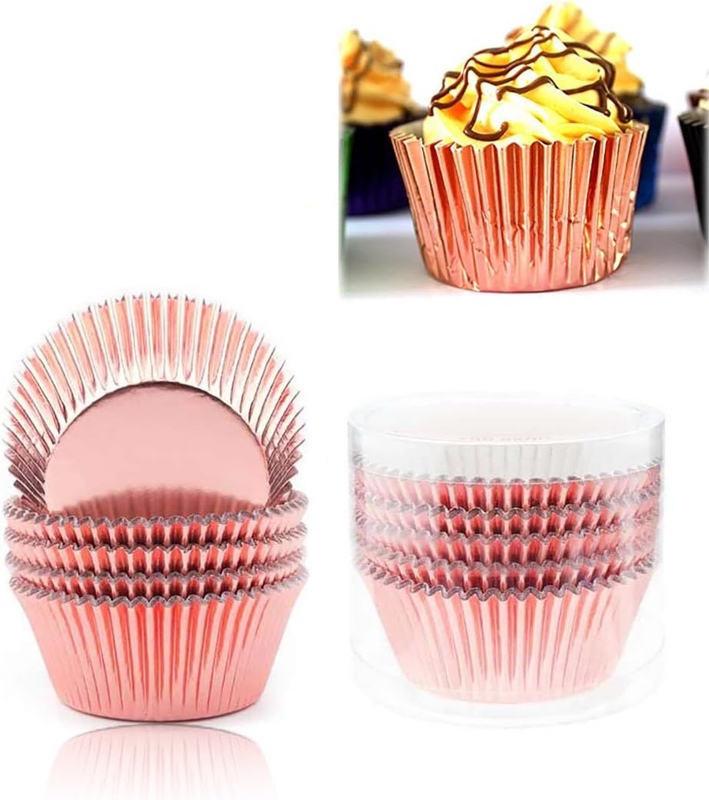 Heatunk Oil-Proof Cupcake Baking Paper Cups - 100Pcs for Perfectly Wrapped Cupca