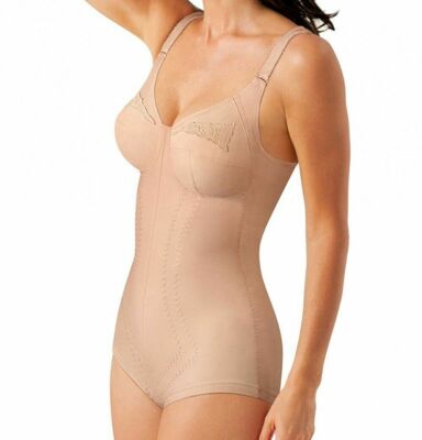 BODY MODELLATORE PLAYTEX REGINA DI QUADRI 2858 2859 COPPE B C D COL. NERO BEIGE 
