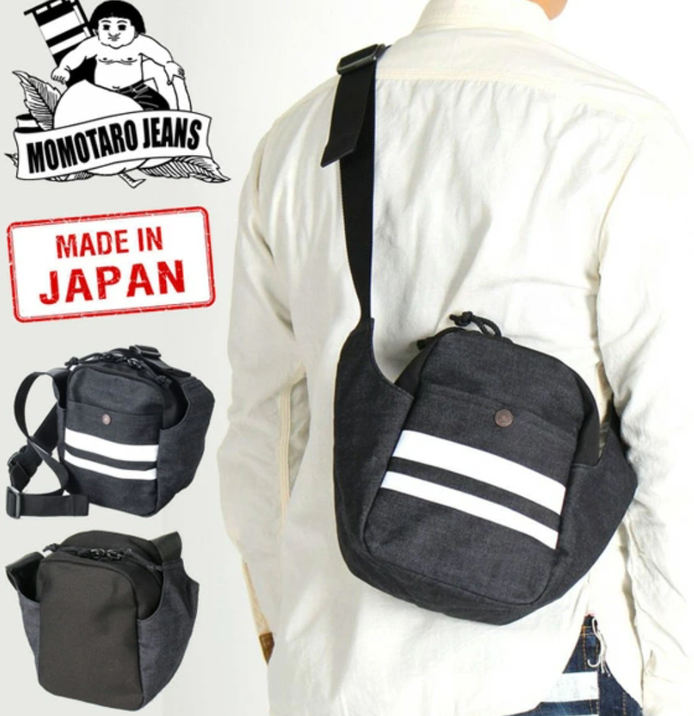 MOMOTARO JEANS GTB Denim Mini Shoulder Bag shutsujin pattern MOMOTARO JEANS GTB Denim Mini Shoulder Bag shutsujin pattern
