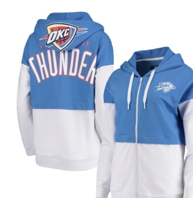 Oklahoma City Thunder G-III Women's French Terry Full-Zip Hoodie - Med New
