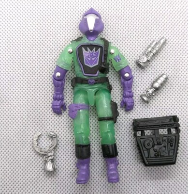 GI Joe X Transformers Black Major Custom Devastator BAT Decepticon Purple Glow 