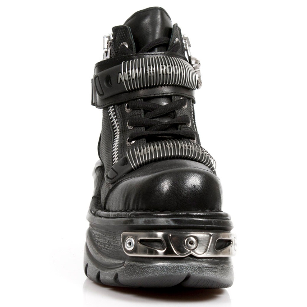 Pre-owned New Rock Newrock M.1065 S1 Black - Rock Boots - Womens