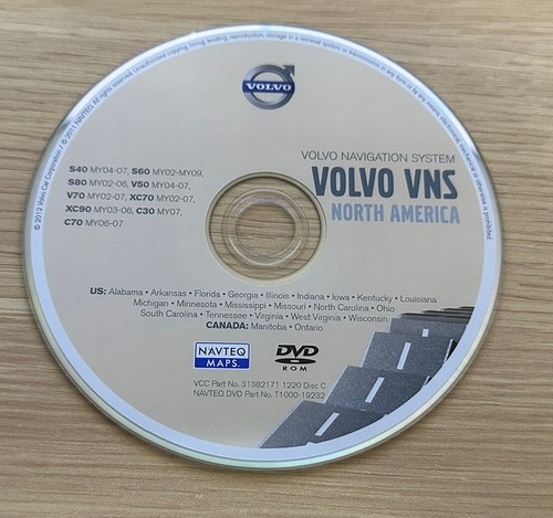 マップス(1) DVD VOLVO GPS MAP NAVIGATION DVD DISC CD OEM PART 31382171 1220