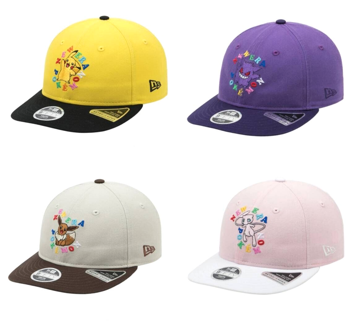 NEW ERA 9FIFTY POKEMON Kids Cap 4 Colors Pikachu Eevee Mew