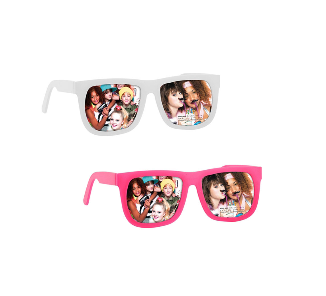 Bilderrahmen Bilder Fotorahmen Sonnenbrille Foto Brille Sommer Urlaub Pink Weiß