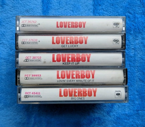 LOVERBOY 5 Cassette Tape Lot Rock Lovin' Every Minute Of It Get Lucky S/T 1980's