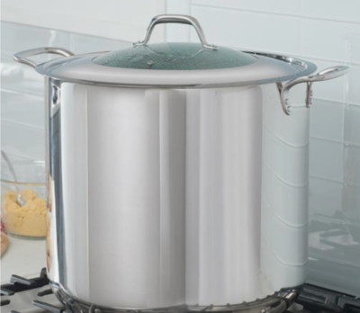 Princess House Stainless Steel Classic 60-Qt. Stockpot with Steaming Rack 5842