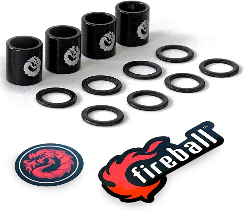 Fireball Dragon Precision Aluminum Spacers and Speed Rings Set for Skateboard...