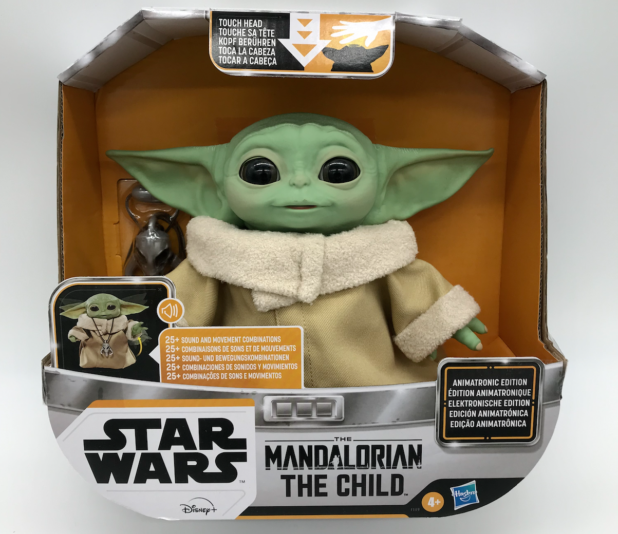 Soltekonline Star Wars Mandalorian Baby Yoda Grogu The Child Animatronic Edition Toy In Hand