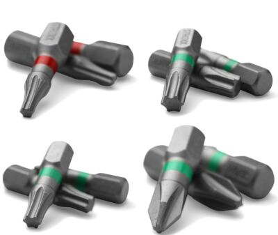 20 Stück STROXX BITS 25 mm TX10 bis TX30 / PZ2 / PH2 mit Farbcode + Bit Box