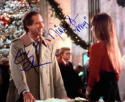 Chevy Chase - Nicolette Scorsese Dual Signed Christmas Vacation Mary 8x10 Photo
