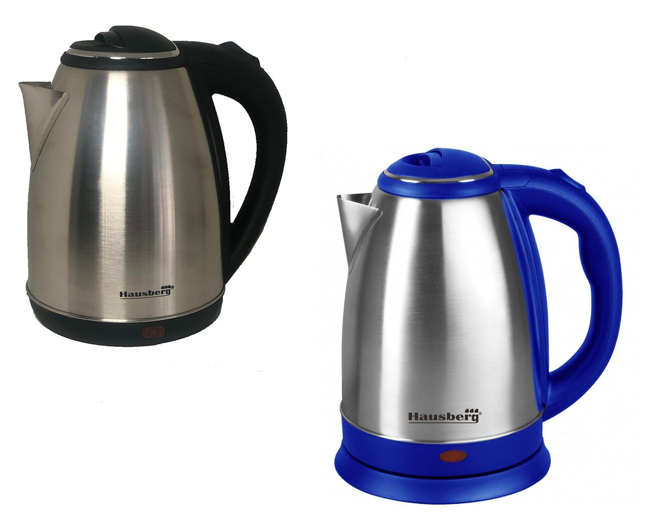 Edelstahl Design Wasserkocher 1.500 Watt 360° drehbar Teekocher Kabellos 