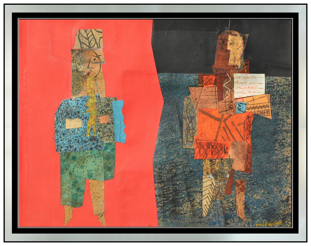 Max Papart Entirely Original Oil Painting On Canvas Collage Max Papart Entirely Original Oil Painting On Canvas Collage