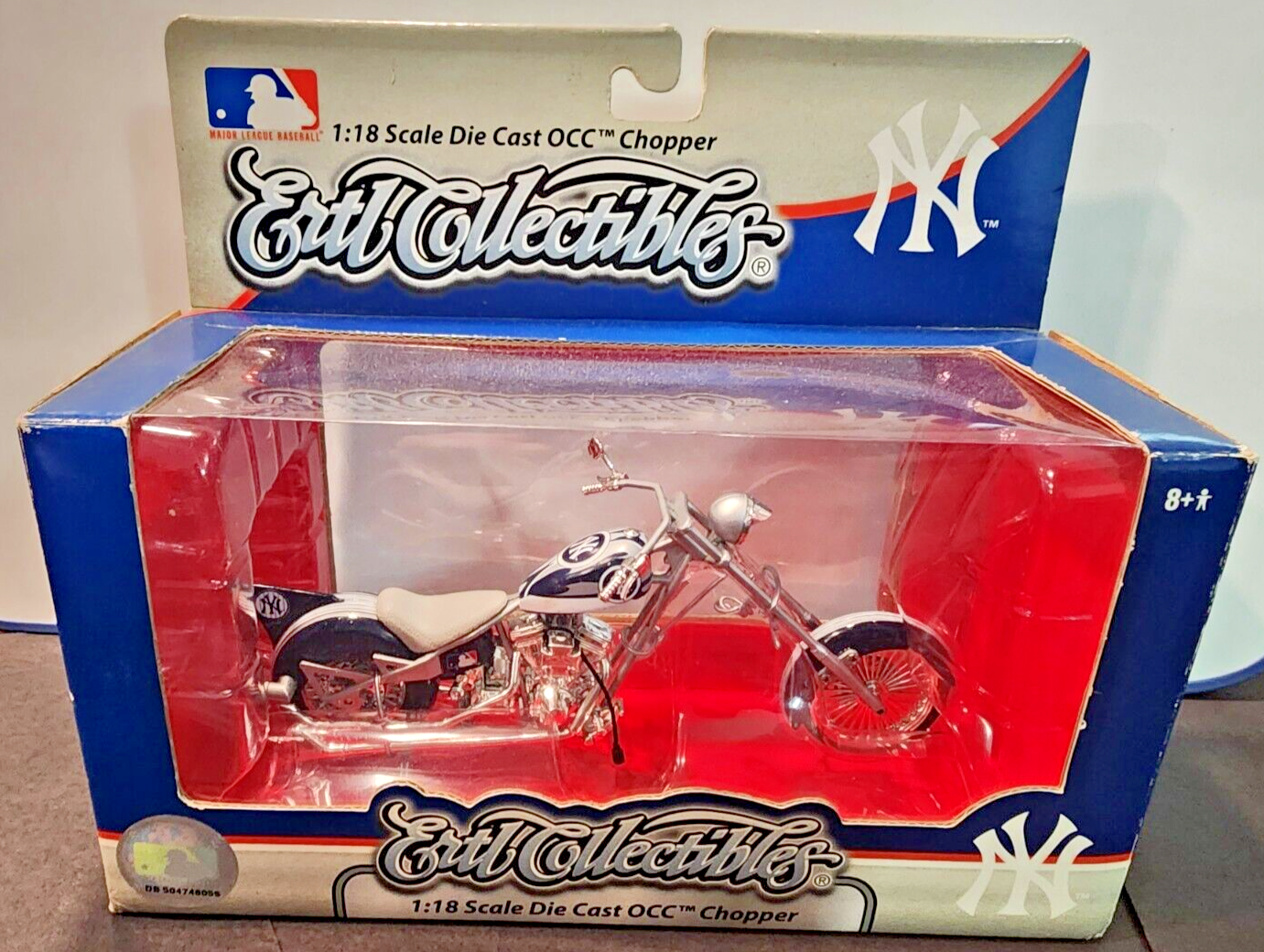 Ertl Collectibles OCC Chopper Die Cast Motorcycle MLB Baseball New