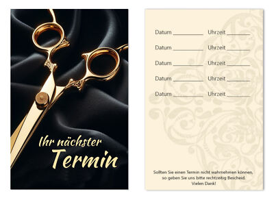 100 x Terminkarten Friseur Hairstyling Haarstudios Barbershop Herren Salon