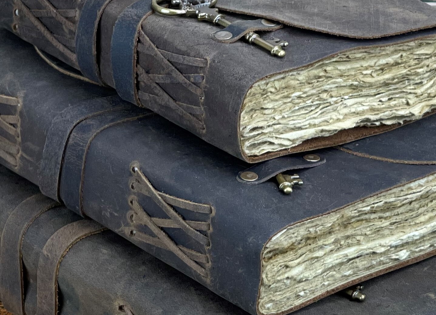 Personalized Leather Journal With Small Defects  Handmade Deckle Edge Paper