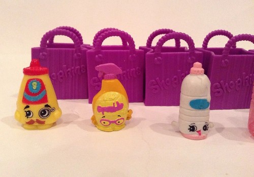 Shopkins Bottle Figures Loose with Baskets Bundle of Seven Toys G3